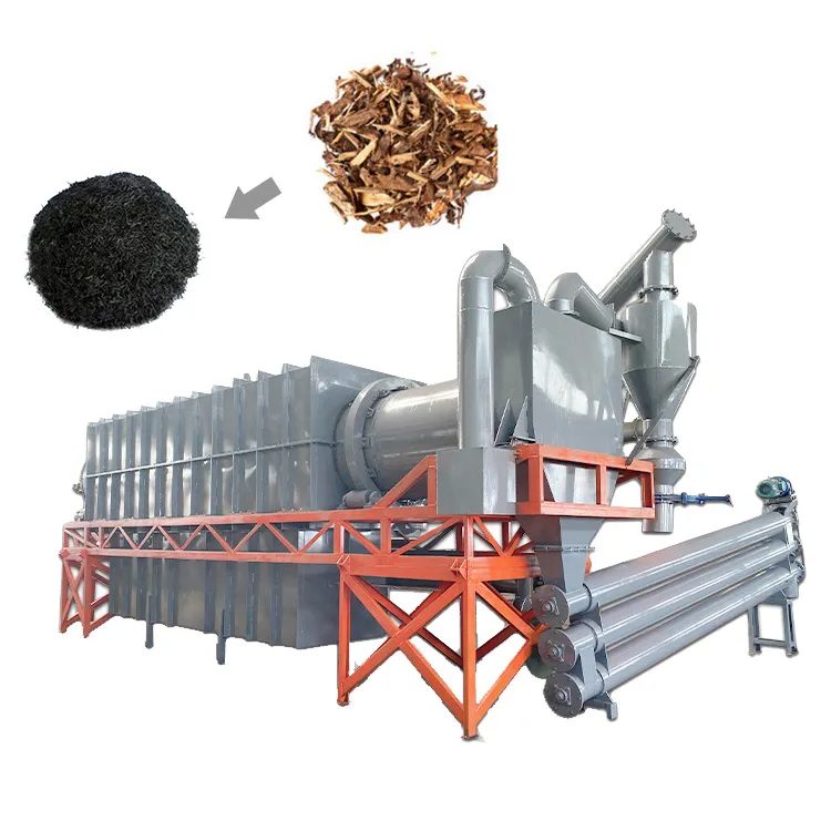 No Pollution Wood Sawdust Carbonization Furnace Continuous biomass carbonization machine