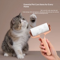 Rouleau anti-peluches en plastique pour usage domestique - Outil pratique pour éliminer les poils d'animaux et les peluches des vêtements, feuilles adhésives remplaçables