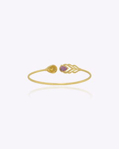 กำไลข้อมือทองคำ 14K ลัช เมโดว์ ดีไซน์หรูหรา แรงบันดาลใจจากธรรมชาติ ผลิตด้วยมืออย่างประณีต ลายทุ่งหญ้าสีเขียว ประดับดอกไม้ แฟชั่นทันสมัย - Product Image 3