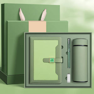 2025 Роскошный деловой Подарочный набор с индивидуальным логотипом, новый дизайн, термос-фляжка, Usb-драйвер, рекламный набор офисных товаров - Product Image 5