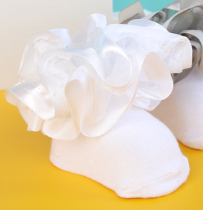 뜨거운 판매 발목 짧은 면 아기 소녀 클래식 캔디 컬러 레트로 레이스 프릴 키즈 공주 양말 - Product Image 1