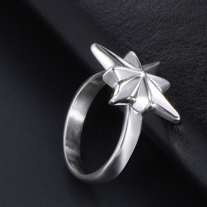 Star Fashion <b>Ring</b> <b>Titanium</b> Steel Unisex Retro Geometric Gift Jewelry SA1029 - Product Image 4