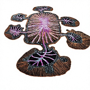 Tapis de luxe artisanal en laine et soie de style persan, sur mesure, pour salon et chambre à coucher - Product Image 1
