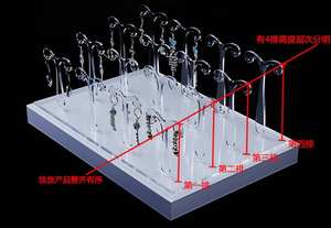 Yiwu usine nouveau arrivé 4 rangées acrylique <span class=keywords><strong>plexiglas</strong></span> <span class=keywords><strong>boucle</strong></span> <span class=keywords><strong>d</strong></span>'<span class=keywords><strong>oreille</strong></span> bijoux support comptoir affichage - Product Image 5