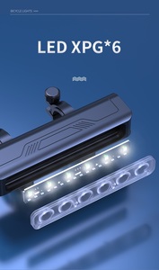 NIACONN - Juego de Luces Delanteras y Traseras para <span class=keywords><strong>Bicicleta</strong></span> de 2000 <span class=keywords><strong>Lúmenes</strong></span>, LED Súper Brillante, 4 Modos, Aluminio Resistente, Carga USB - Product Image 4