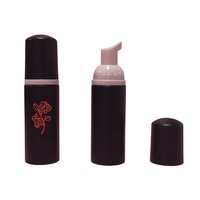 Flacon pompe à mousse rechargeable écologique noir pour savon à cils, 30ml 50ml 100ml 2oz 60ml, avec logo personnalisé, en PET