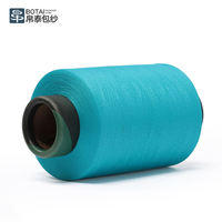 Fil recyclé en nylon/polyester mélangé, haute résistance, anti-bactérien, anti-boulochage, filé à anneaux, teint en masse, super doux, pour broderie