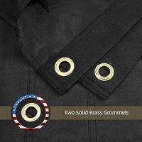 Drapeau américain 3x5 pieds tout noir, impression personnalisée, bandes cousues, drapeaux américains noirs de qualité supérieure, bannière américaine premium, prix d'usine