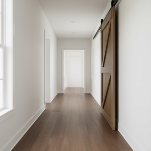 Kit de quincaillerie pour porte de grange, 9 pieds, en acier au carbone, capacité de charge de 330 lb, largeur de 4,5 pieds, style ferme intérieur - Product Image 2