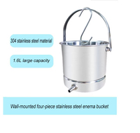 Kit d'irrigation portable domestique pour café et lait, avec sac de rinçage et seau en acier inoxydable