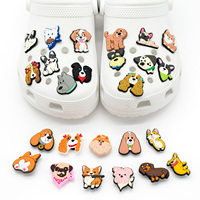 Offre Spéciale : Breloques en PVC personnalisées en forme d'animaux orange pour chaussures, accessoires décoratifs pour sabots et baskets, thème animaux de compagnie et chiens