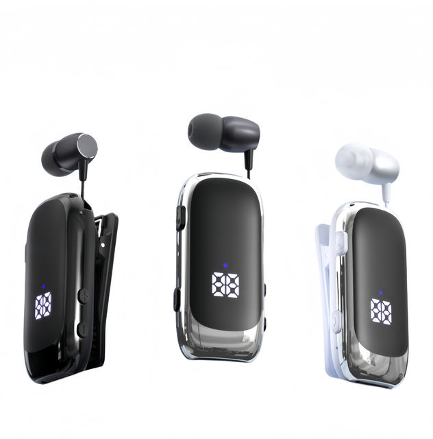 Starsky K88 Business Headset 20H Talk Time Lavalier Clip-on Earphone Retractable In-ear for 5.4 ENC IPX4 Waterproof LED