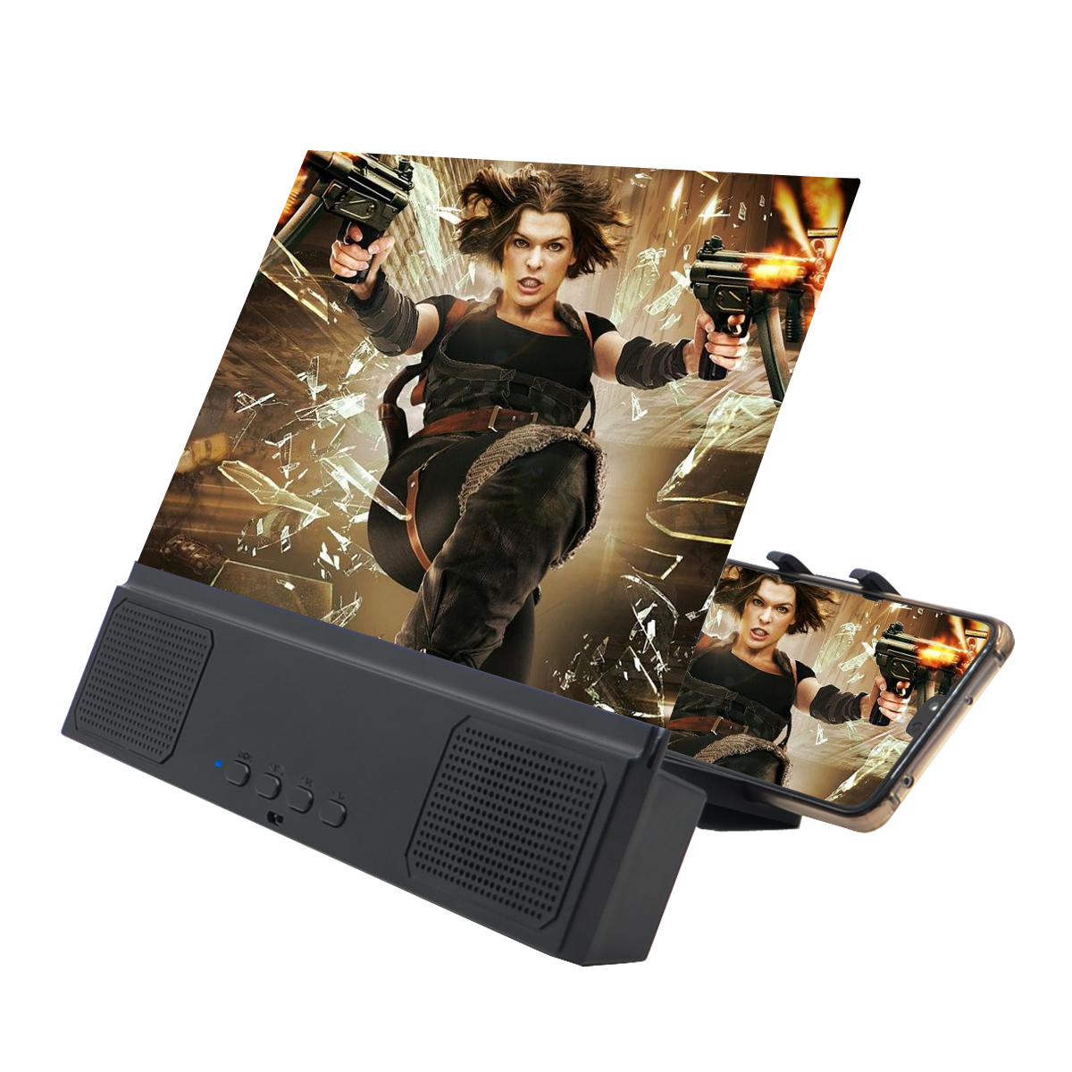 Новое поступление 12 дюймов 3D умный мобильный телефон, Экранная лупа с BT динамик