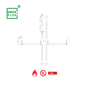 Dispositif de sortie de secours en acier inoxydable Doorplus, <span class=keywords><strong>barre</strong></span> <span class=keywords><strong>anti</strong></span>-<span class=keywords><strong>panique</strong></span> en aluminium pour <span class=keywords><strong>porte</strong></span> - Product Image 4
