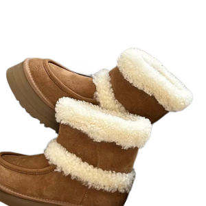 Bottes de neige classiques de haute qualité pour femmes, de marque de créateurs, hauteur cheville, chaudes, antidérapantes, vente directe d'usine, chaussures personnalisées - Product Image 2