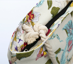 Bolsa de Playa de Lona de Algodón Reutilizable, Ecológica y Duradera Besto, con Cierre Abierto, Asa de Cuerda, Extra Grande, Personalizada, para Viajes, para Novias - Product Image 4