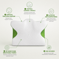 Oreiller ergonomique en mousse à mémoire de forme pour lit, oreiller cervical et coussins ergonomiques pour la lecture