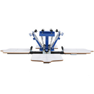 WeWork Màn Hình NS-404 Máy In 4 Màu 4 Trạm Lụa Chiếu Screenprint Báo Chí <span class=keywords><strong>T</strong></span>ự Làm <span class=keywords><strong>T</strong></span>-Shirt Màn Hình Máy In Máy - Product Image 2