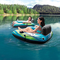 Transat gonflable pour piscine avec housse en tissu, hamac aquatique pour adultes, lit flottant avec dossier pour piscine