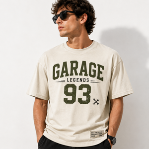 T-shirt OEM personnalisé Garage Legends Numéro 93, style vintage vieilli, culture automobile, manches courtes, vente en gros - Product Image 2