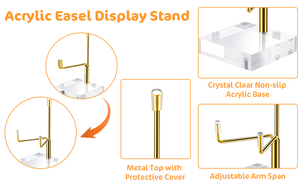 Có thể điều chỉnh kim loại cánh tay hiển thị đứng ảnh đứng giá vẽ Acrylic cơ sở Nhỏ Chủ trường hợp tấm rõ ràng cơ sở trang trí nhà dấu giá - Product Image 4