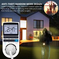 Enchufe Temporizador Digital con Pantalla LCD para UE/Reino Unido/EE. UU./Australia, Enchufe Temporizador de Ahorro de Energía