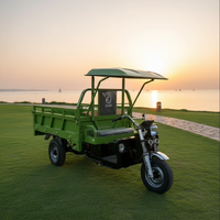Tricycle électrique robuste avec moteur 5000W, boîte de vitesses mécanique et frein hydraulique pour la livraison de marchandises par tous les temps
