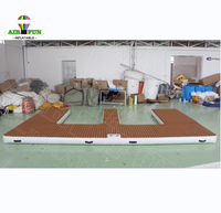 Jet ski Teck Drop Stitch Bain de soleil Yoga Eau Ponton Plate-forme Gonflable Yacht Île Flottant Dock flottant pont de bain