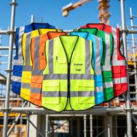 Personalisierte Sicherheitsweste mit Eigenem Logo, Reflektierende Warnweste, Atmungsaktives Polyestergewebe für Baustellen, Maßanfertigung