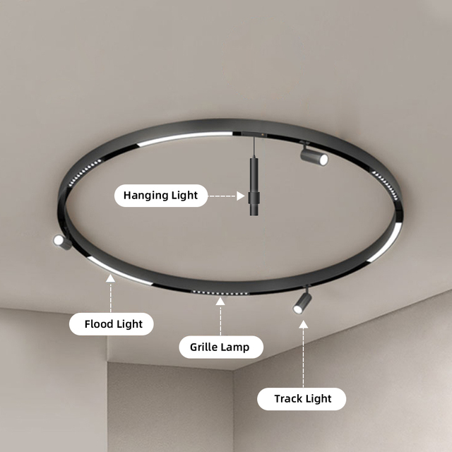 New Design 48v Magnetic Track Light Tuya App Smart 2.4G WiFi Led Track Magnet Lights Linear Ceiling Cob Spotlight Rail Lighting