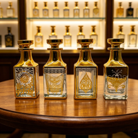 Flacons de parfum classiques de 150 ml, flacons dorés, grand flacon d'attar