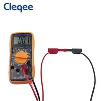 Câble de test en cuivre PVC avec fiche banane double embout de sécurité Cleqee P1050 4 mm