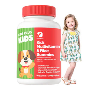 Gummies multivitaminées personnalisées OEM pour enfants et adolescents, enrichies en vitamines D3, B12, B6, zinc, biotine, folate et prébiotiques pour favoriser la digestion - Product Image 1