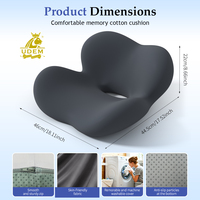 Coussin de siège ergonomique pour soulager la douleur à l'assise, la sciatique et le soutien du dos, coussin en mousse à mémoire de forme pour le bureau, la voiture, la maison