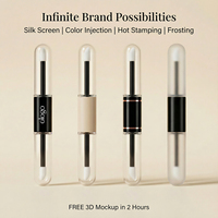 Tube de brillant à lèvres vide 3,5 ml double embout 2-en-1 pour la vente en gros personnalisée