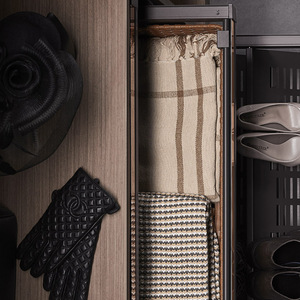 Cooper Glass Latte PVC Rattan Storage <b>Basket</b> Rectangular Durable Clothes Organizer <b>Wardrobe</b> Drawer Pull-out - Product Image 2