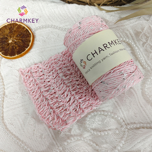 Fil de <span class=keywords><strong>raphia</strong></span> teint style AB fantaisie avec paillettes pour le tricot et le crochet de sacs et chapeaux d'été - Product Image 1