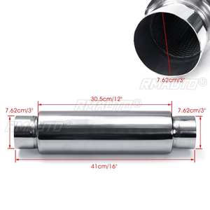 Resonador de escape universal para coche, silenciador de tubo de escape con entrada y salida de 76 mm - Product Image 6