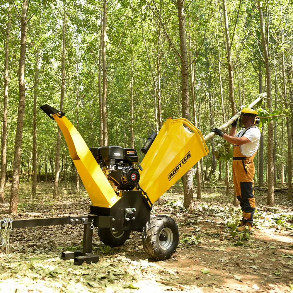 AUSTTER ATV remorquable 15hp moteur à essence déchiqueteuse de bois disque déchiqueteuse de bois déchiqueteuse de bois à vendre