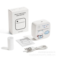 Mini imprimante thermique portable pour photos/photos de style rétro/reçus/notes/listes/étiquette/mémo/codes QR pour application Android ou iOS