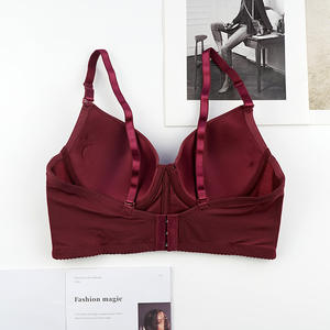 Sujetador francés Ropa interior de talla grande Copa C reunida delgada con anillo de acero Accesorio de cierre Pecho Anti-luz Tubo Cruz <span class=keywords><strong>Bo</strong></span> - Product Image 4