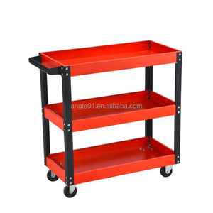 Precio más barato <span class=keywords><strong>3</strong></span> capas carros de mano reparación de automóviles espesar Metal caja de herramientas de acero banco de trabajo móvil carro de herramientas con ruedas - Product Image 3