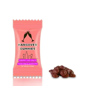 OEM Vegan Stop Hangover Gummies Custom Herbal Individual Packs Before You Drink Gummy Bears