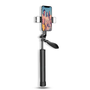 Perche à selfie sans fil avec double éclairage, stabilisateur portable, trépied télescopique pour diffusion en direct - Product Image 1