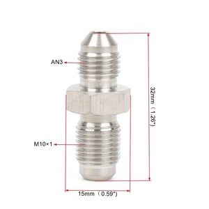 Adaptateur AN3 M12X1, connecteur en acier inoxydable, filetage mâle M10X1 pour pièces de modification automobile - Product Image 4