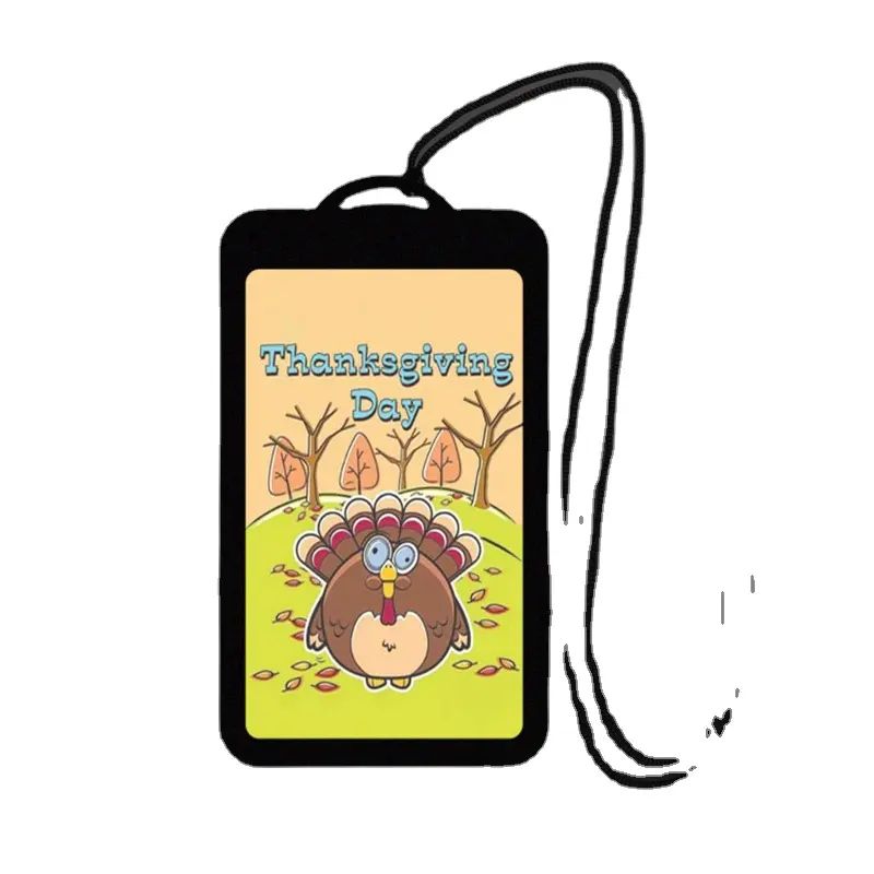 Halloween Christmas Supply LED Display Card/Badge Holder With Lanyard Flashing Passes of Halloween Events Activities