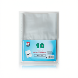 Erpsl - Paquete de 10 Fundas Transparentes para Documentos de Plástico de 16 Orificios y 10 Micras, Tamaño A4, Accesorio para Carpeta de Archivos - Product Image 2