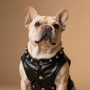 Inverno impermeável macio PU couro Pet <span class=keywords><strong>Jacket</strong></span> com rebites moderno estilo cão roupas - Product Image 2
