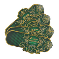 Étiquettes adhésives personnalisées en papier écologique imperméable pour emballage de cigares, imprimées UV, avec logo doré, bande en feuille d'aluminium et gaufrage – Vente en gros