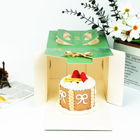 Boîte à gâteaux en gros robuste avec fond auto-scellant, qualité alimentaire, impression personnalisée, boîte cadeau en papier avec poignée pour cupcakes d'anniversaire et événements